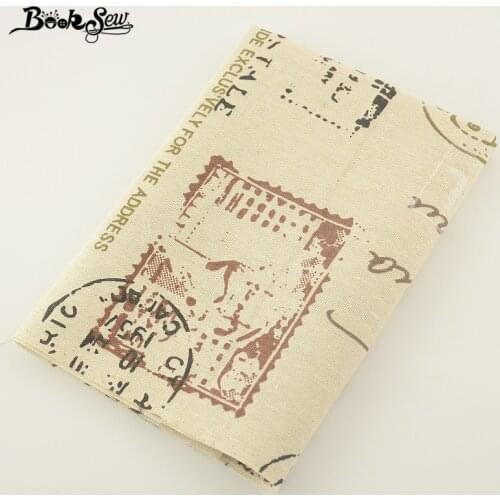 Booksew Textile Printed Stamps StyleCotton Linen Fabric Sewing Material Tissu Tablecloth Pillow Bag Curtain Cushion Zakka CM