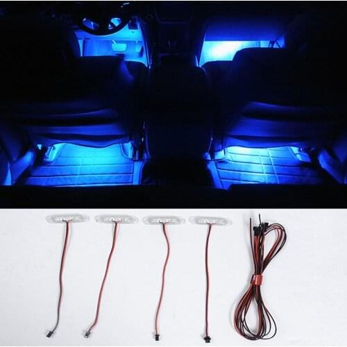 For Toyota RAV4 Prado Land Cruiser Patrol Foot Ambient Light Atmosphere Light LED Illumination Light Foot Light 4PCS