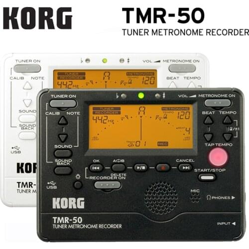 KORG TMR50 Tuner+Metronome+Recorder, TM50 Combo Tuner/Metronome Used for wind, Guitar, Ukulele, and Piano Keyboard Instruments