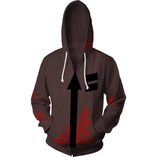 Game Angels of Death Cosplay Costumes Zipper Hoodies Sweatshirts 3D Printed jacket coat zack punk jacket