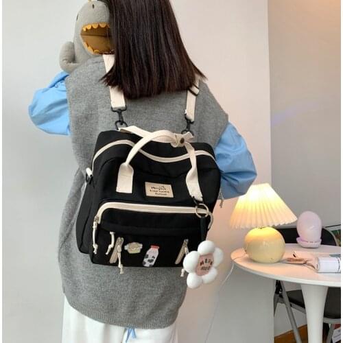Korean Style Waterproof Canvas Small Mini Backpack For Women Fashion Travel Backpack School Bag For Tennage Girl Shoulder Bag