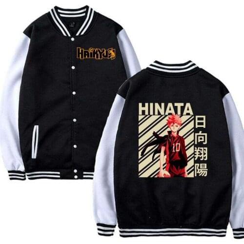 New Baseball Jacket Haikyuu Anime Mens Jacket Autumn Winter Fashion Uniform Cool Oversized Streetwear Fashion Haikyuu Women