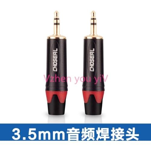 4pcs/3.5mm audio soldering head, mobile phone earphone head, 3.5mm plug, 3 section plug, AUX wire terminal, small core