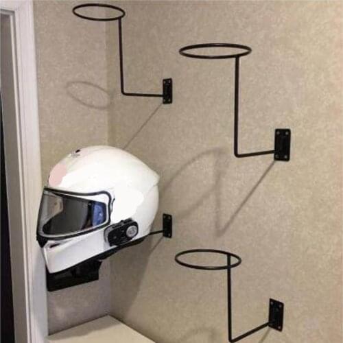 Steel Motorcycle Helmet Rack Holder Hanger Jacket Hook Wall Mounted with Screw for Coats Hats Caps Helmets Durable Black