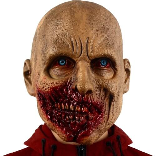 Scary Lifelike Halloween Zombie Mask Horror Fancy Dress Party Headgear Haunted House Cosplay Props