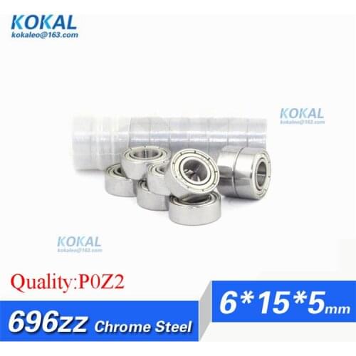[C696ZZ-P2] Free Shipping 10pcs Gcr15 bearing steel ABEC-3 level R-1560 696zz 696 DIY metal ball bearing 6*15*5
