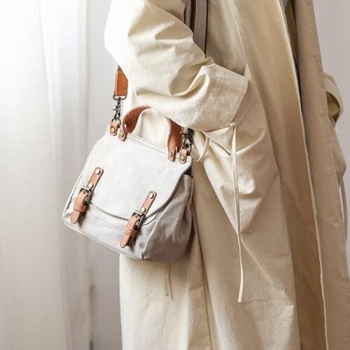 Japanese Canvas Handbag Literary Retro British Wild Simple Commuter One-shoulder Messenger Bag Fashion