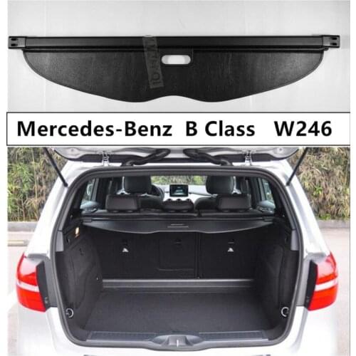 For Rear Trunk Cargo Cover For Mercedes-Benz B Class W246 B180 B200 2015 2016 2017 2018 High Qualit Security Shield Auto Accesso