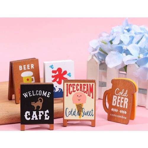 1:12 Miniature Coffee Shop Decorative Notice Board Dollhouse Furniture Toys Life Scenes Decor Doll House Accessories