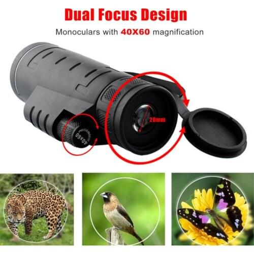 10pcs/lot High Definition Outdoor Telescope HD 40x60 Monocular for Mobile Phone Night Vision Field Glasses Outdoor Telescope