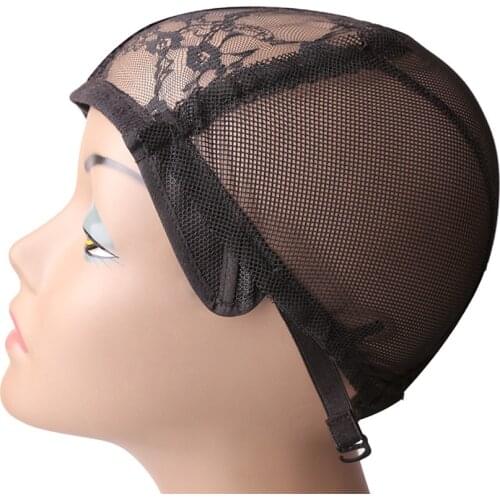 10pcs Wig Caps For Making Wigs And Hair Weaving Stretch Adjustable Wig Cap Hot Black Dome Cap For Wig Hairnets