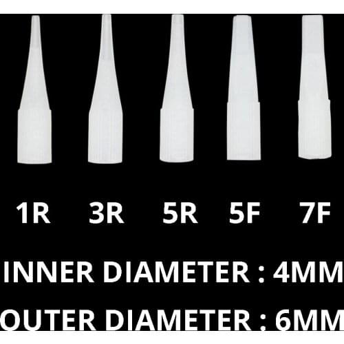 1000pcs Sterile 1R,3R,5R,5F,7F Generic Needle tattoo Caps Permanent Makeup Tip Fit Eyebrow Microblading Tattoo machine tips Set