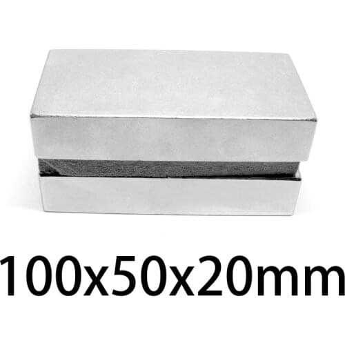 100x50x20mm Strong Magnetic Magnets Length 100mm Permanent Neodymium Magnet 100*50*20mm Longer Sheet Magnet 100*50*20