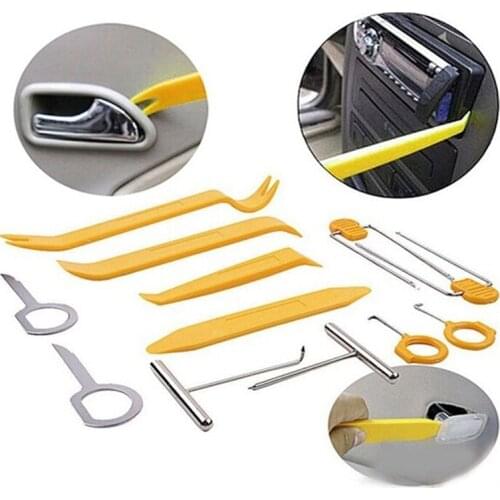 12 Pcs/Set Car Radio Door Clip Panel Trim Dash Audio Removal Installer Tool Kit Audio Removal Pry Tool Repairing