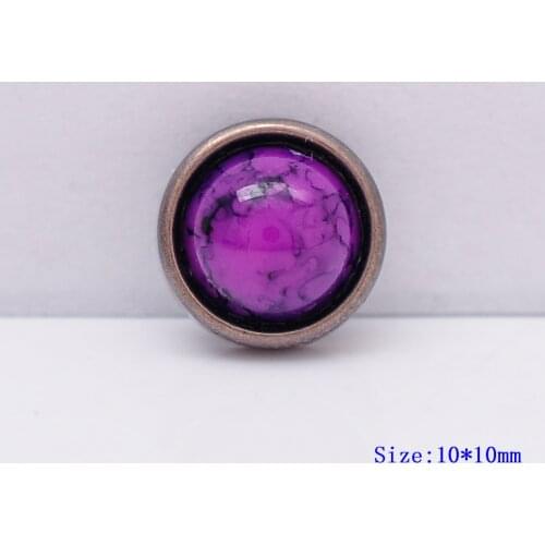 30pc 10mm Purple Turquoise Beads Rivet Stud Fasteners Concho Rivetback For Leathercraft Case Belt Pet Collar Decor