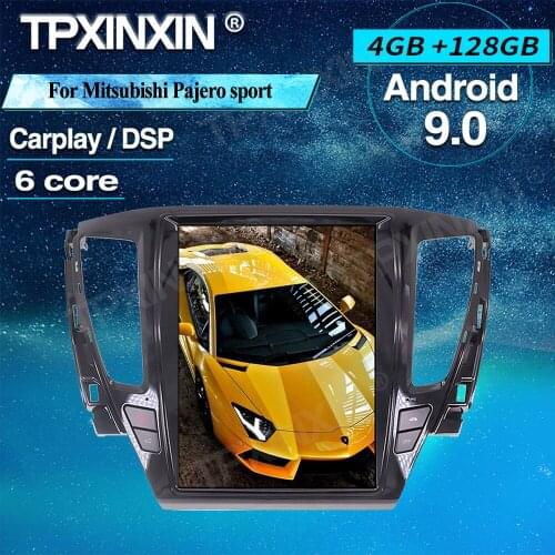 4+128G For Mitsubishi Pajero sport 2016+ Android 9 Car GPS Navigation Stereo Headunit Multimedia Player Auto Radio Tape Recorder