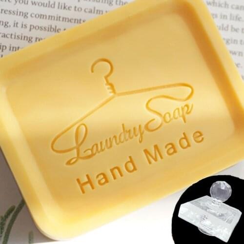 50 x 40 mm Handmade Letter Resin soap stamp mold chapter pattern natural seal Acrylic Mini DIY Soap Stamp Chapter