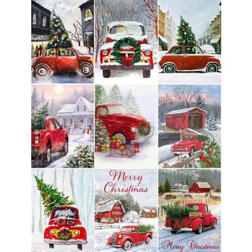 5D DIY Diamond Painting Christmas Tree Car Gift Cross Stitch Kit Full Square Embroidery Mosaic Art Picture of Rhinestones Decor