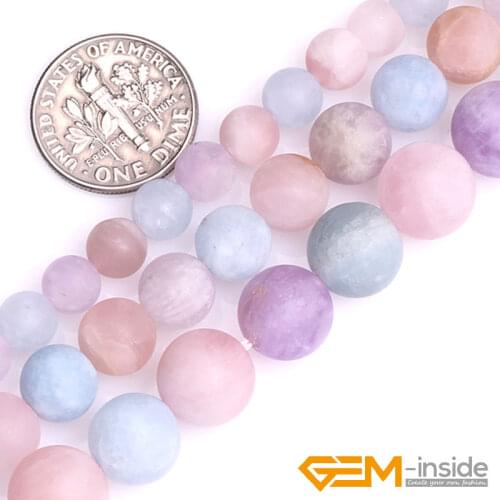 6mm 8mm 10mm Frosted Round Natural Multicolor Quartzs Stone Gem Stone Semi Precious Matte Beads Loose Beads For Jewelry Making