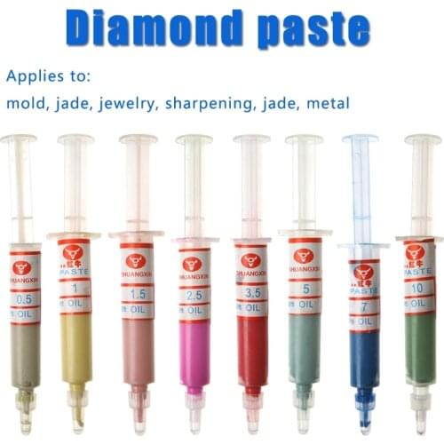 8Pcs Diamond Polishing Lapping Pastes Compound Syringes Set 0.5-10 Micron Tools