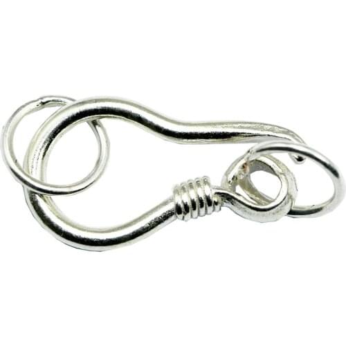 Beadsnice 925 Sterling Silver Chain Clasp Hook And Eye Clasp for Necklace Handmade Diy Jewelry Making 30879