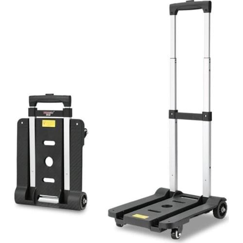 Household portable folding shopping trolley multi-functional lightweight outdoor luggage trailer thickened aluminum alloy cart