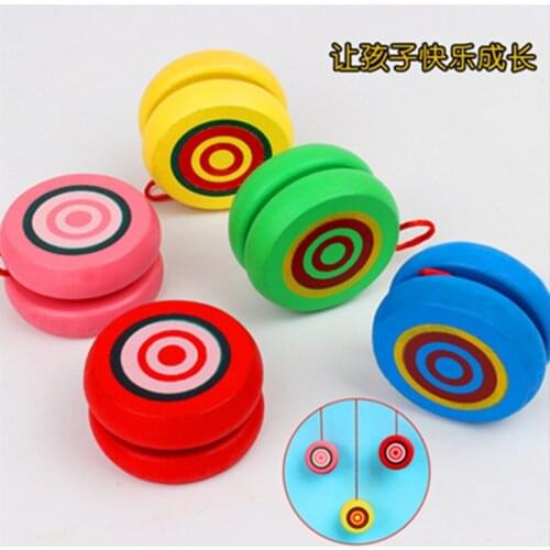 Childrens Cartoon Wooden Puzzle Yo-yo Boy and Girl Early Education Cognitive Toys for Children