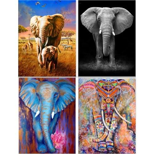 DIY 5D diamond painting full square/round diamond \"color elephant\" embroidery cross stitch gift home decoration gift resin