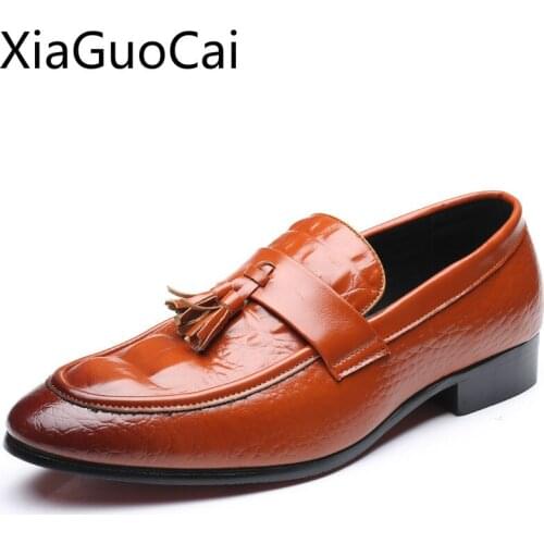 Mens Genuine Leather Casual Shoes Large Size 46, 47 Crocodile Pattern Slip on Summer Male Casual Sneakers