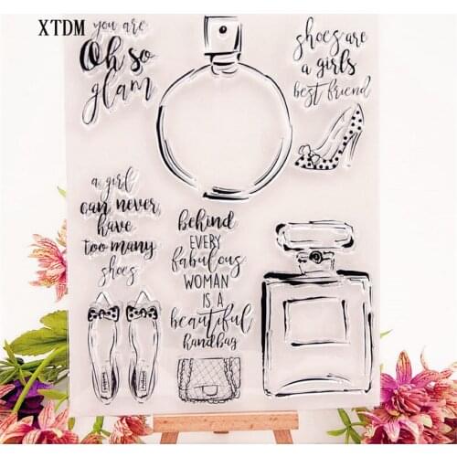 Hot selling perfume bottle transparent clear stamp / silicone seal roller stamp DIY scrapbook album / card production