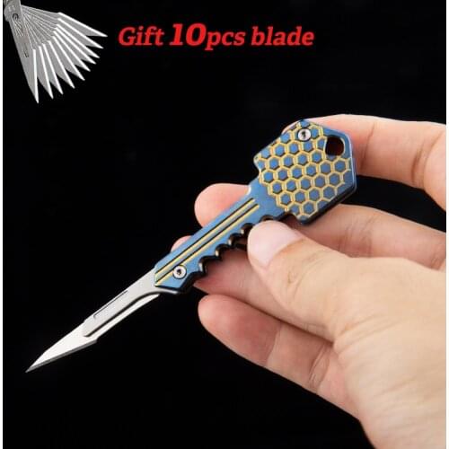 MINI Pocket Knife Emergency Key Medical Folding Knives EDC Portable Titanium Alloy Utility Knifes Surgical Outdoor Equipment