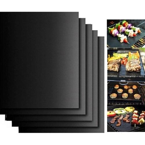 3pcs Reusable Non-Stick BBQ Grill Mat Pad Baking Sheet Portable Outdoor Picnic Cooking Barbecue Oven Tool Hot Selling