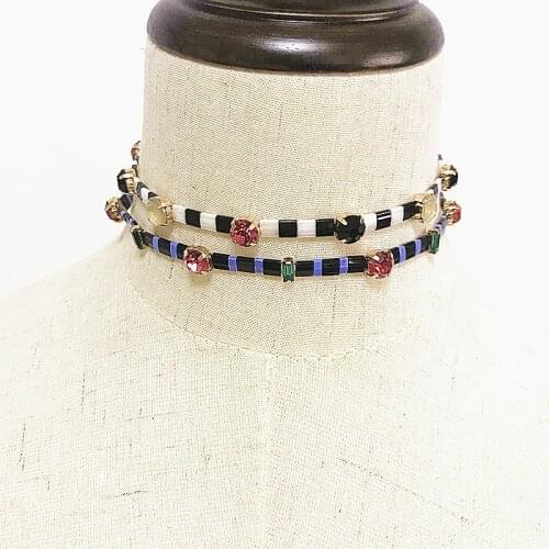 Fashion Zircon Short Necklace Women Charm Jewelry Japanese Glass Bead Necklace Very Exquisite 2020 Latest Design Boho Style new