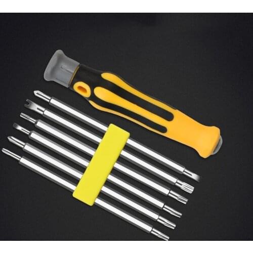6 in 1 High intensity magnetic screwdriver set Y-shaped U-shaped plum blossom triangle shaped screwdriver bit Multifunctional