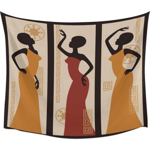 African Women Art Wall Tapestry Home Wall Decor Bedroom Tapestry Wall Hanging Yoga Mat Picnic Mat