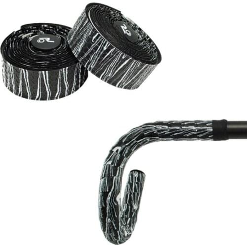 MTB Bicycle Wet PU Honeycomb Pattern Handlebar Tape Anti-slip Handlebar Straps Road Bike Snake Pattern Curved Handlebar Wrap