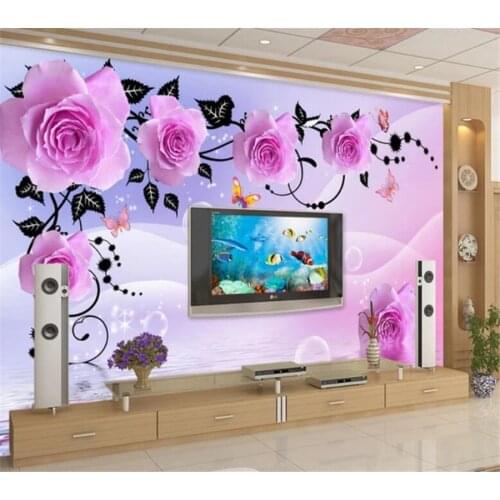 Custom wallpaper 3d murals dream noble roses open living room bedroom restaurant background wall paper papel de parede 3d mural