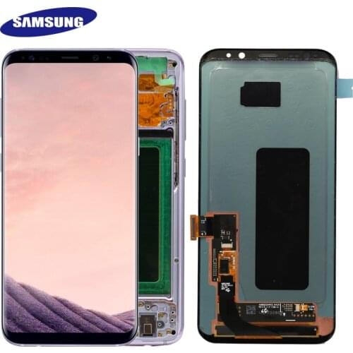 Original S8plus Display Screen for SAMSUNG Galaxy S8 PLUS Screen Replacement LCD Touch Digitizer Assembly G955 G955F with FRAME