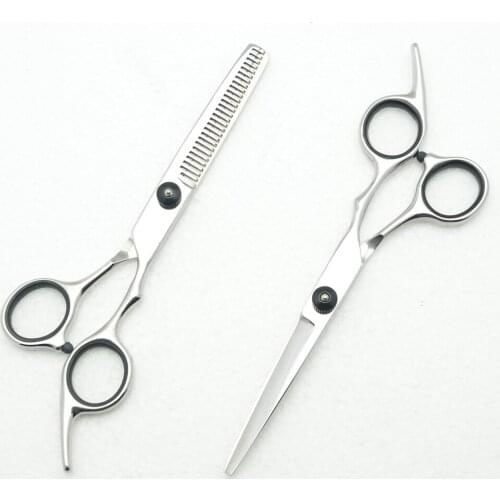 1001C 6'' 17.5cm 1Pcs Or 2Pcs Black Screw Cutting Scissors Thinning Shears TOP GRADE Hairdressing Scissors Barbers Hair Scissors