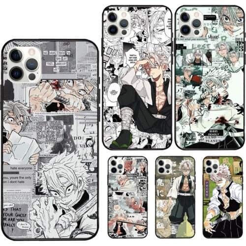 Shinazugawa Sanemi Kimetsu no Yaiba Case For Apple iPhone 11 12 Pro Max mini 6 7 8 Plus XR X XS MAX SE 2020 Soft Case Cover