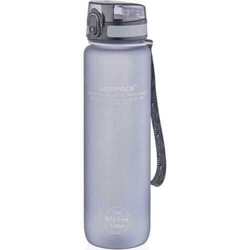 Tritan Water Flask 1000 ml Gray Shatter-Resistant bpa Free