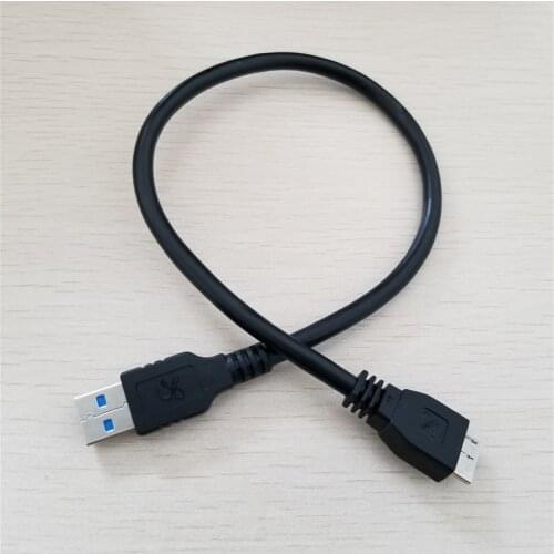 USB 3.0 Type A to Micro Mobile Hard Drive Disk Data Extension Cable for Seagate WD West Toshiba Netac Sony Mobile Phone Black 40