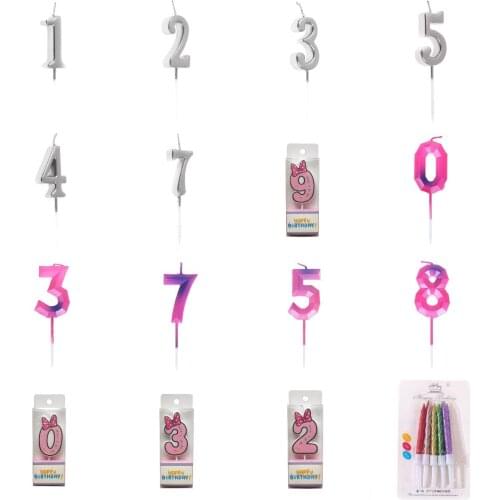 0-9 Digital Birthday Number Candle Birthday Wedding Decoration Birthday Candles Big Cake Candles Decoration Smokeless