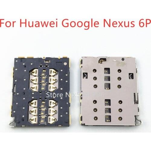 2-10pcs For Huawei Google Nexus 6P Sim Card Reader Tray Micro SD Memory Card Holder Slot Flex Cable Original Repair Parts