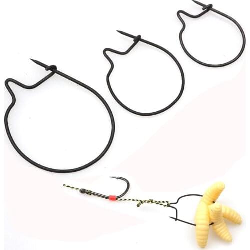 20PCS Carp Fishing Hook Bait Sting Boilie Pin Spike Live Bait Lure Hooks Worm Hook Maggot Clip for Hair Rig Ronnie Connector