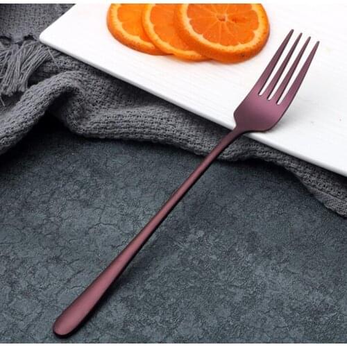 200PCS Multicolor dinner Fork Colourful stainless steel long handle forks cutlery 20.5cm