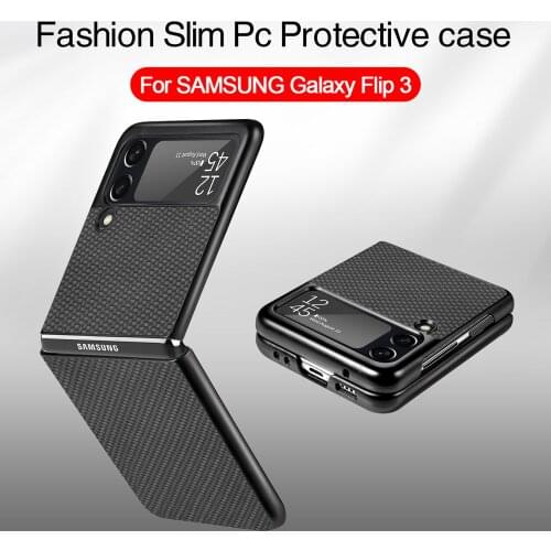 2021 Lightweight Carbon Fiber Case for Samsung Galaxy Z Flip 3 5G Flip3 Z Fold3 Fold 3 Shockproof Comfortable Phone Bag Cover