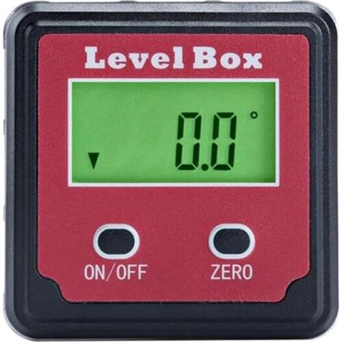 360 Bevel Box Precision Digital Protractor Inclinometer Metal Surfaces Level Angle Finder Gauge Measuring Tools Magnetic Base