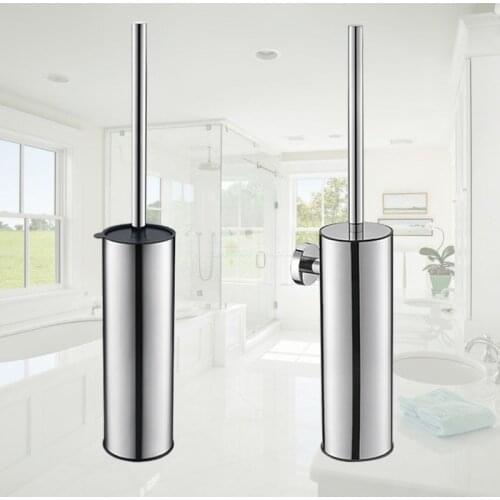 Bathroom Accessories Brushed Holder Stand In Wall Mounted Chrome Bucket