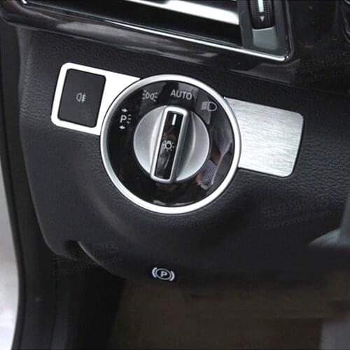 Chrome Front Head Light Switch Cover Trim Sticker for Mercedes Benz A B C E Class GLK GL ML CLS Styling Car Interior Accessory